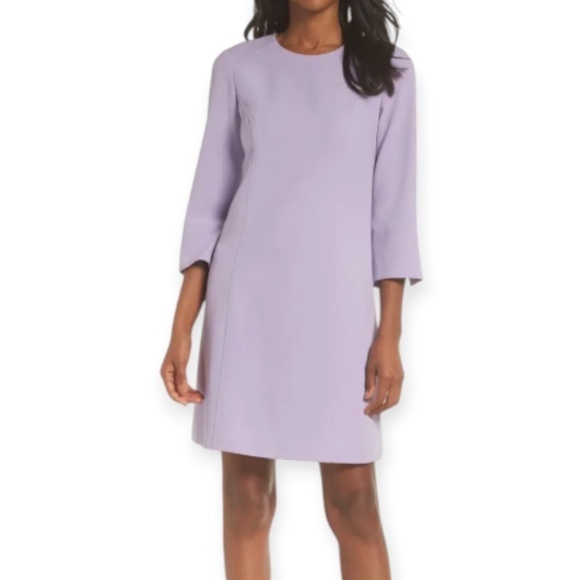 Vince Camuto Lavender Purple Kors Crepe Shift dress SZ 8 - Picture 2 of 14